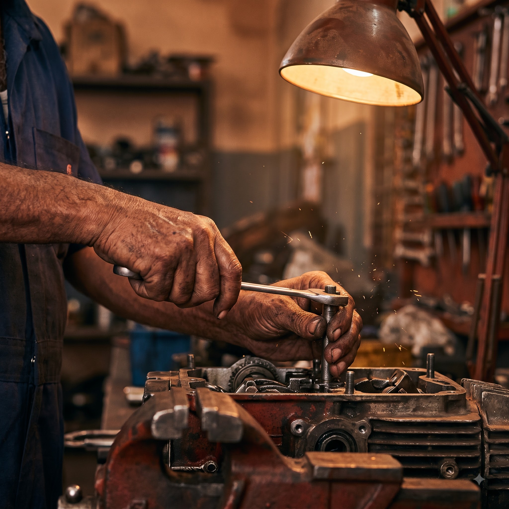 A mechanik doesn't just repair motorcycles